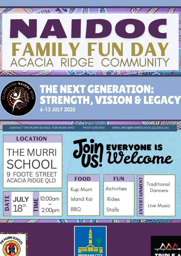 Acacia ridge murri school naidoc flyer 2025